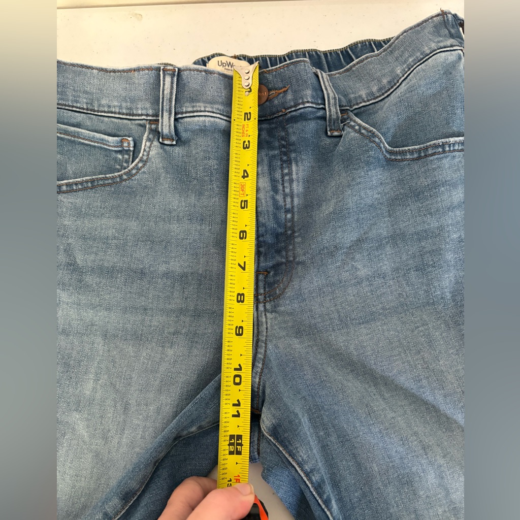 Upwest Jeans Vintage Utility Denim Pant Elastic Shirt Waist Size Large Euc 522 — image 6 of 8